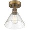 Access Lighting Port Nine Martini, Martini LED SemiFlush, Antique Brushed Brass Finish, Seeded Glass 63146LEDDLP-ABB/SDG - alternate 6
